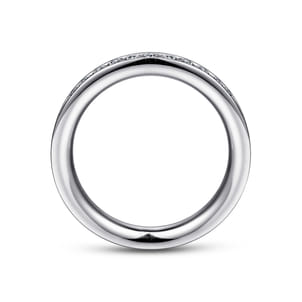 Romana - 14K White Gold Channel Prong Diamond Anniversary Band