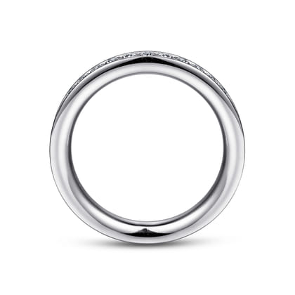 Romana - 14K White Gold Channel Prong Diamond Anniversary Band