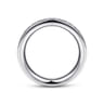Straight Wedding Ring in 14k White Gold with Round Natural Diamond at Gabriel & Co.