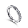 Straight Wedding Ring in 14k White Gold with Round Natural Diamond at Gabriel & Co.