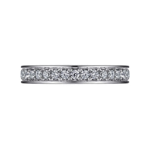 Romana - 14K White Gold Channel Prong Diamond Anniversary Band