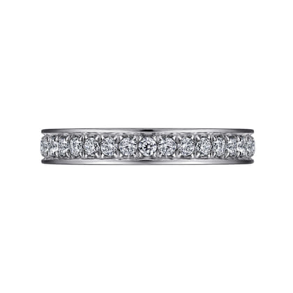 Romana - 14K White Gold Channel Prong Diamond Anniversary Band