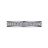Straight Wedding Ring in 14k White Gold with Round Natural Diamond at Gabriel & Co.