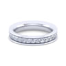 Straight Wedding Ring in 14k White Gold with Round Natural Diamond at Gabriel & Co.