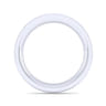Straight Wedding Ring in 14k White Gold with Round Natural Diamond at Gabriel & Co.