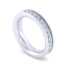 Straight Wedding Ring in 14k White Gold with Round Natural Diamond at Gabriel & Co.