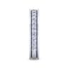 Straight Wedding Ring in 14k White Gold with Round Natural Diamond at Gabriel & Co.