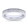 Straight Wedding Ring in 14k White Gold with Round Natural Diamond at Gabriel & Co.