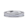 Straight Wedding Ring in 14k White Gold with Round Natural Diamond at Gabriel & Co.