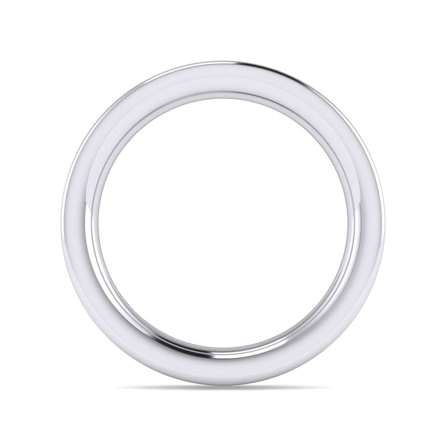 Straight Wedding Ring in 14k White Gold with Round Natural Diamond at Gabriel & Co. - Shot 2