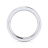 Straight Wedding Ring in 14k White Gold with Round Natural Diamond at Gabriel & Co.