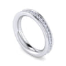 Straight Wedding Ring in 14k White Gold with Round Natural Diamond at Gabriel & Co.