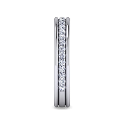 Romana - 14K White Gold Channel Prong Diamond Anniversary Band