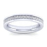 Straight Wedding Ring in 14k White Gold with Round Natural Diamond at Gabriel & Co.