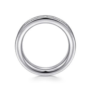 Romana - 14K White Gold Channel Prong Diamond Anniversary Band