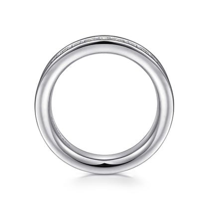 Romana - 14K White Gold Channel Prong Diamond Anniversary Band