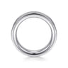 Straight Wedding Ring in 14k White Gold with Round Natural Diamond at Gabriel & Co.