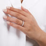 Straight Wedding Ring in 14k White Gold with Round Natural Diamond at Gabriel & Co.
