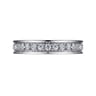 Straight Wedding Ring in 14k White Gold with Round Natural Diamond at Gabriel & Co.