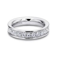 Romana - 14K White Gold Channel Prong Set Diamond Eternity Band