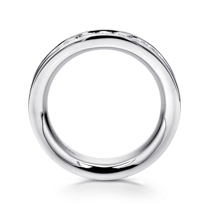 Romana - 14K White Gold Channel Prong Set Diamond Eternity Band