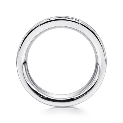 Romana - 14K White Gold Channel Prong Set Diamond Eternity Band