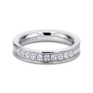 Romana - 14K White Gold Channel Prong Set Diamond Eternity Band
