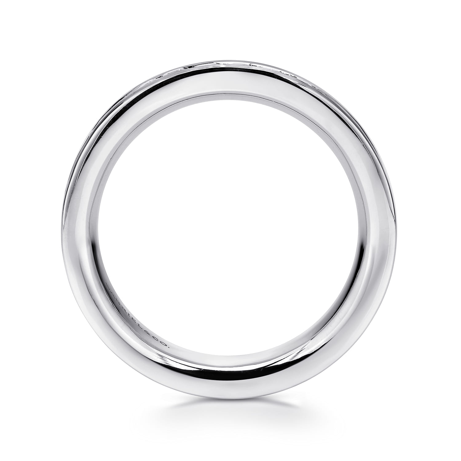 Eternity Band Wedding Ring in 14k White Gold with Round Natural Diamond at Gabriel & Co. - Shot 2