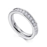 Eternity Band Wedding Ring in 14k White Gold with Round Natural Diamond at Gabriel & Co.