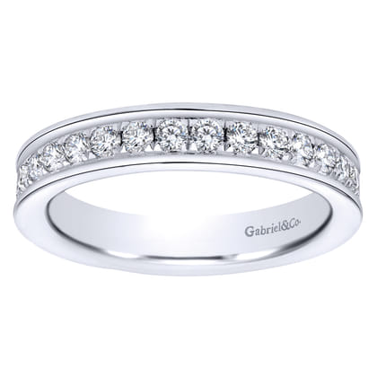 Romana - 14K White Gold Channel Prong Set Diamond Eternity Band