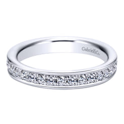 Romana - 14K White Gold Channel Set Diamond Eternity Band