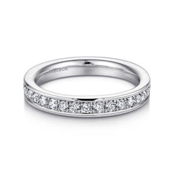 Romana - 14K White Gold Channel Set Diamond Eternity Band