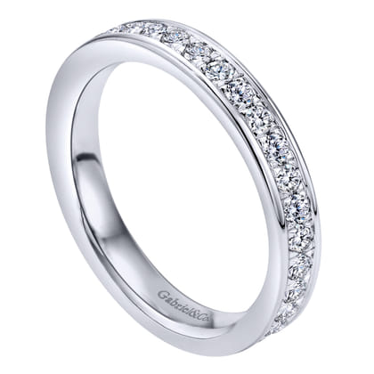 Romana - 14K White Gold Channel Set Diamond Eternity Band