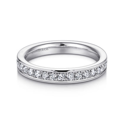 Romana - 14K White Gold Channel Set Diamond Eternity Band