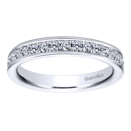 Romana - 14K White Gold Channel Set Diamond Eternity Band