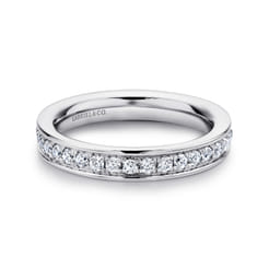 Romana - 14K White Gold Channel Set Diamond Eternity Band
