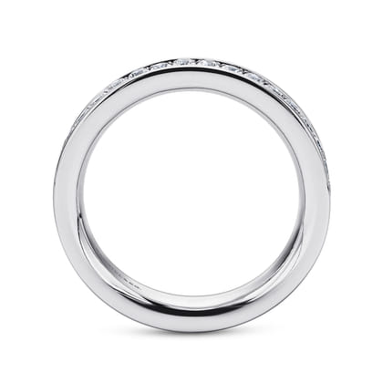 Romana - 14K White Gold Channel Set Diamond Eternity Band