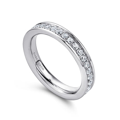 Romana - 14K White Gold Channel Set Diamond Eternity Band