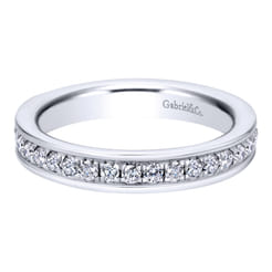 Romana - 14K White Gold Channel Set Diamond Eternity Band