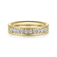 Romana - 14K Yellow Gold Channel Prong Set Diamond Eternity Band