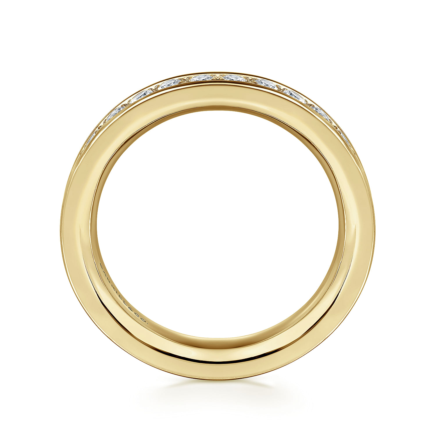 Romana - 14K Yellow Gold Channel Prong Set Diamond Eternity Band