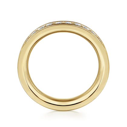 Romana - 14K Yellow Gold Channel Prong Set Diamond Eternity Band