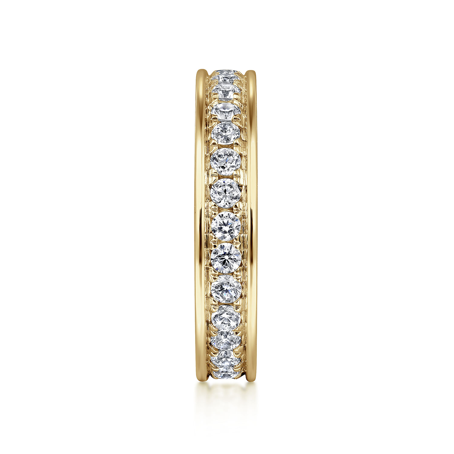 Romana - 14K Yellow Gold Channel Prong Set Diamond Eternity Band