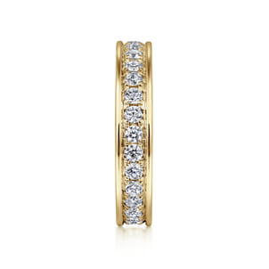 Romana - 14K Yellow Gold Channel Prong Set Diamond Eternity Band