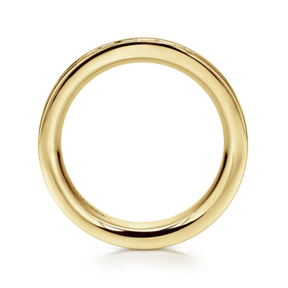 Romana - 14K Yellow Gold Channel Prong Set Diamond Eternity Band