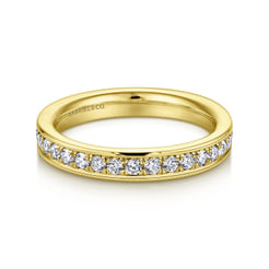 14K Yellow Gold Channel Set Diamond Eternity Band