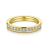 Eternity Band Wedding Ring in 14k Yellow Gold with Round Natural Diamond at Gabriel & Co.