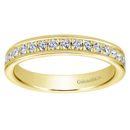 Romana - 14K Yellow Gold Channel Set Diamond Eternity Band