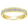 Eternity Band Wedding Ring in 14k Yellow Gold with Round Natural Diamond at Gabriel & Co.