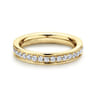 Eternity Band Wedding Ring in 14k Yellow Gold with Round Natural Diamond at Gabriel & Co.
